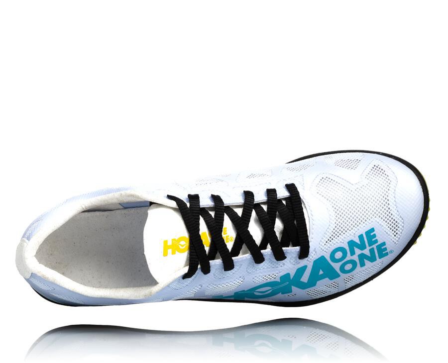 Hoka One One Spikes Herre - Rocket X - Hvide/Blå - 182346QMP